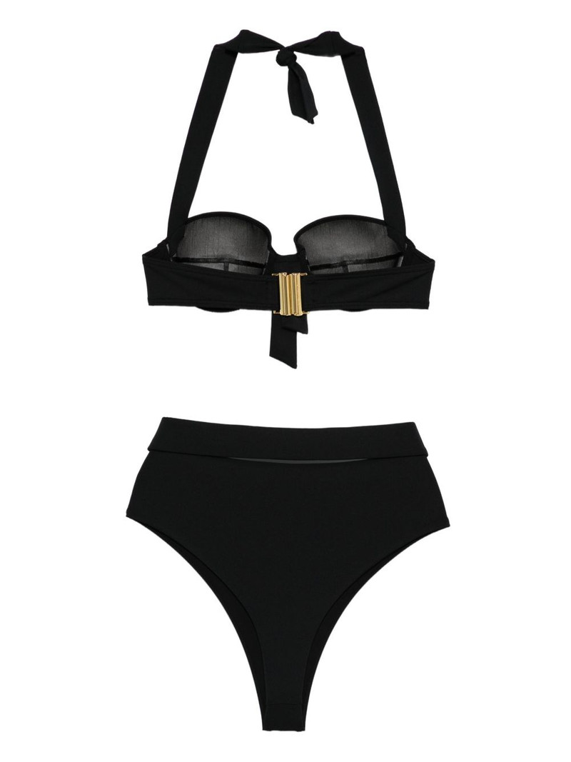 Balmain halterneck belted bikini outlook