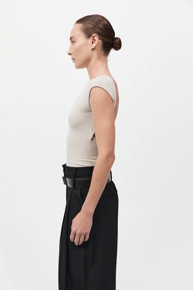 Sculpted Ballet Knit Top - Creme - 5