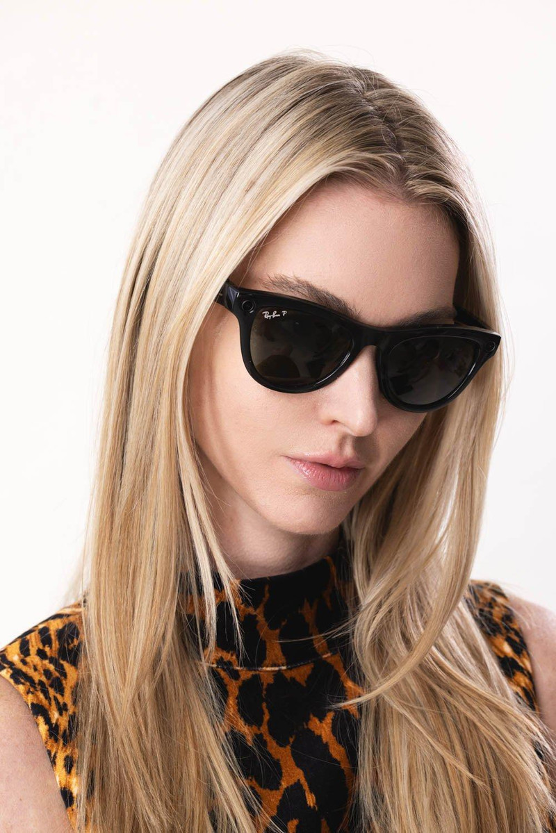 Ray-Ban Meta Skyler Sunglasses - Shiny Black Green outlook