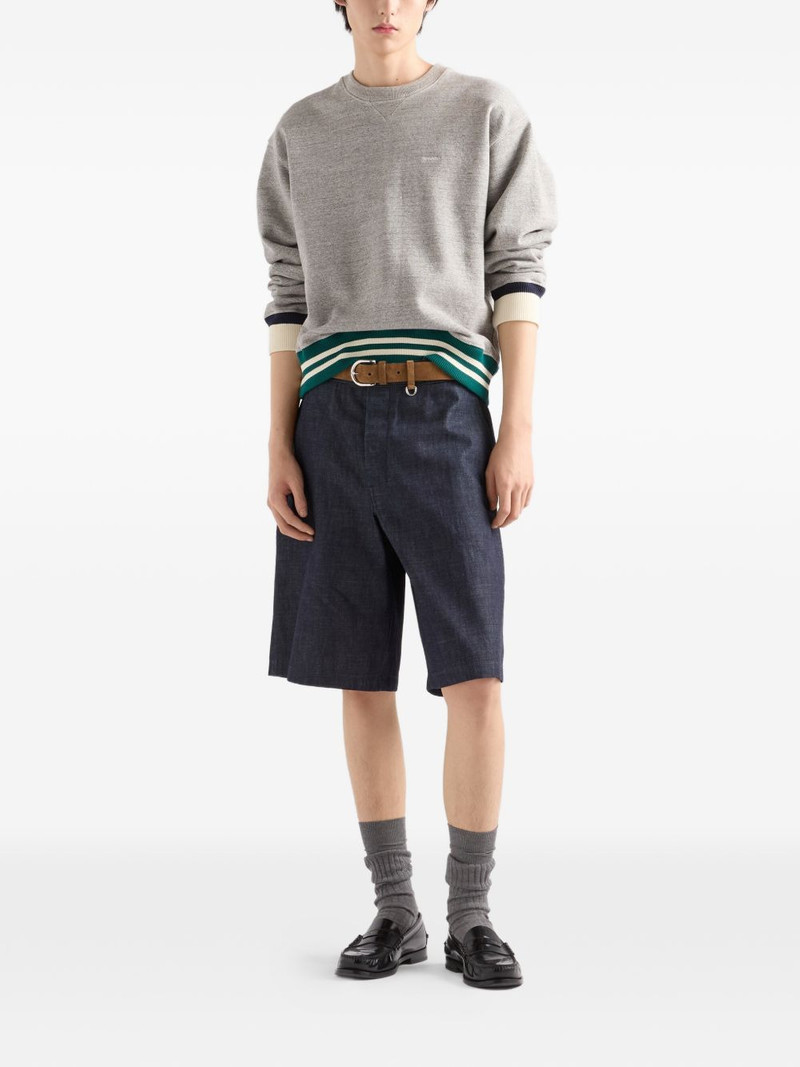Prada cotton fleece sweatshirt outlook