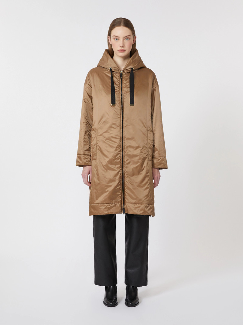 DIONISO Water-repellent canvas padded parka - CAMEL 3