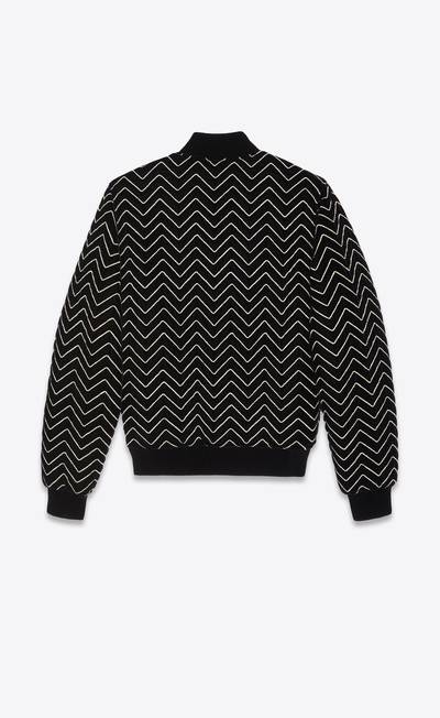 SAINT LAURENT oversized bomber jacket in velvet outlook