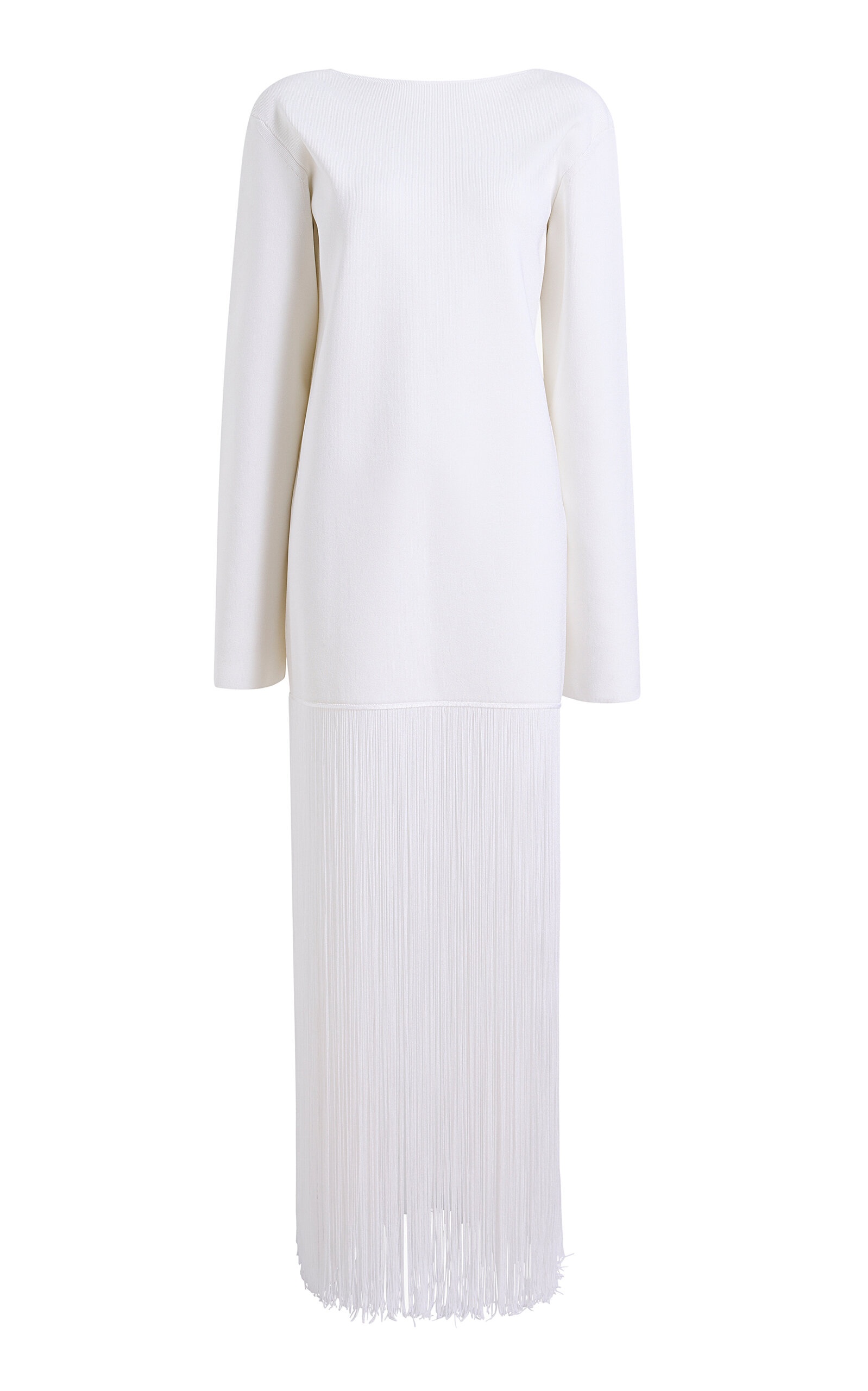 Paley Fringed Woven Maxi Dress white - 1