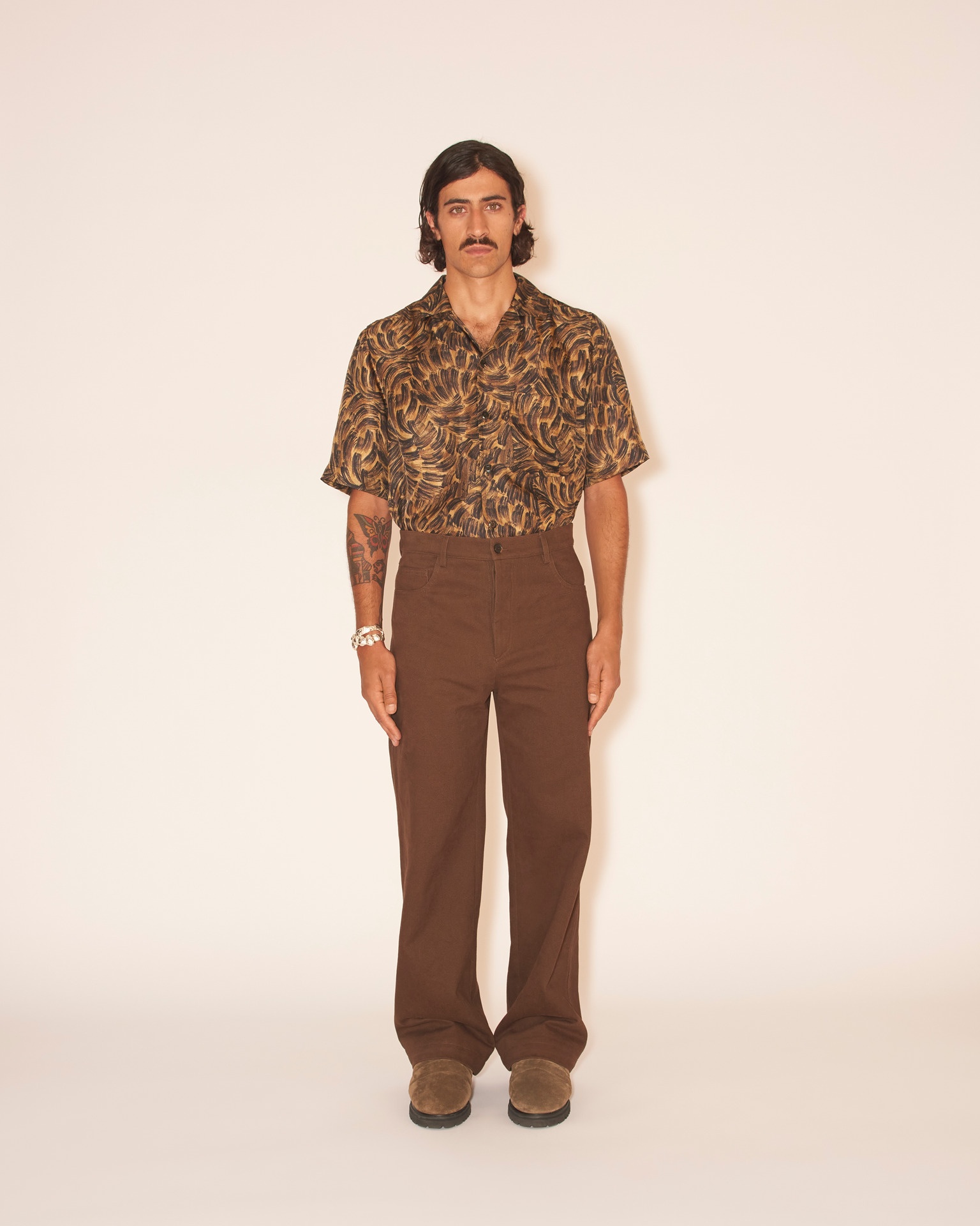 JAKO - Relaxed leg trousers - Dark brown - 3