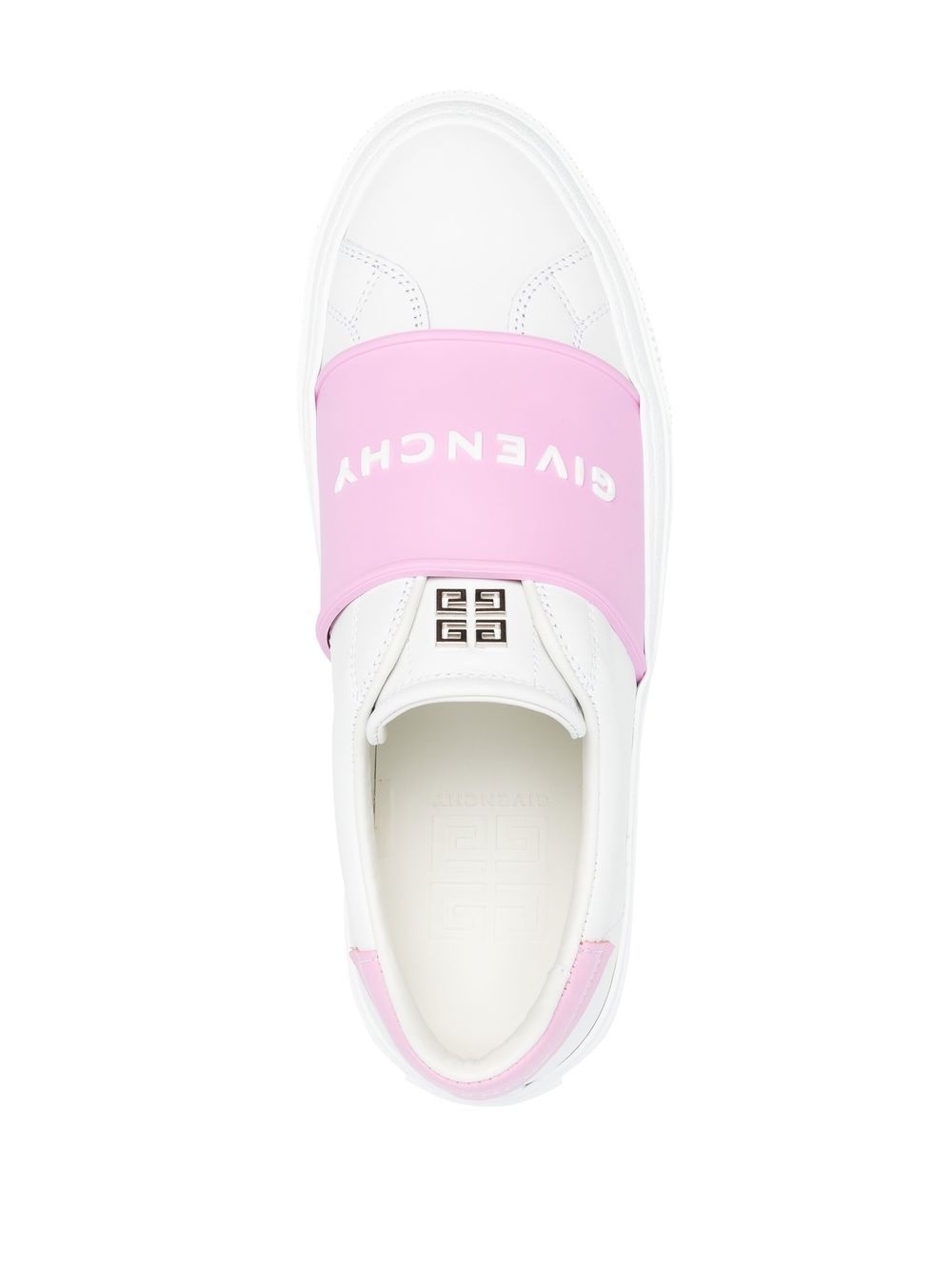 leather logo-print sneakers - 4