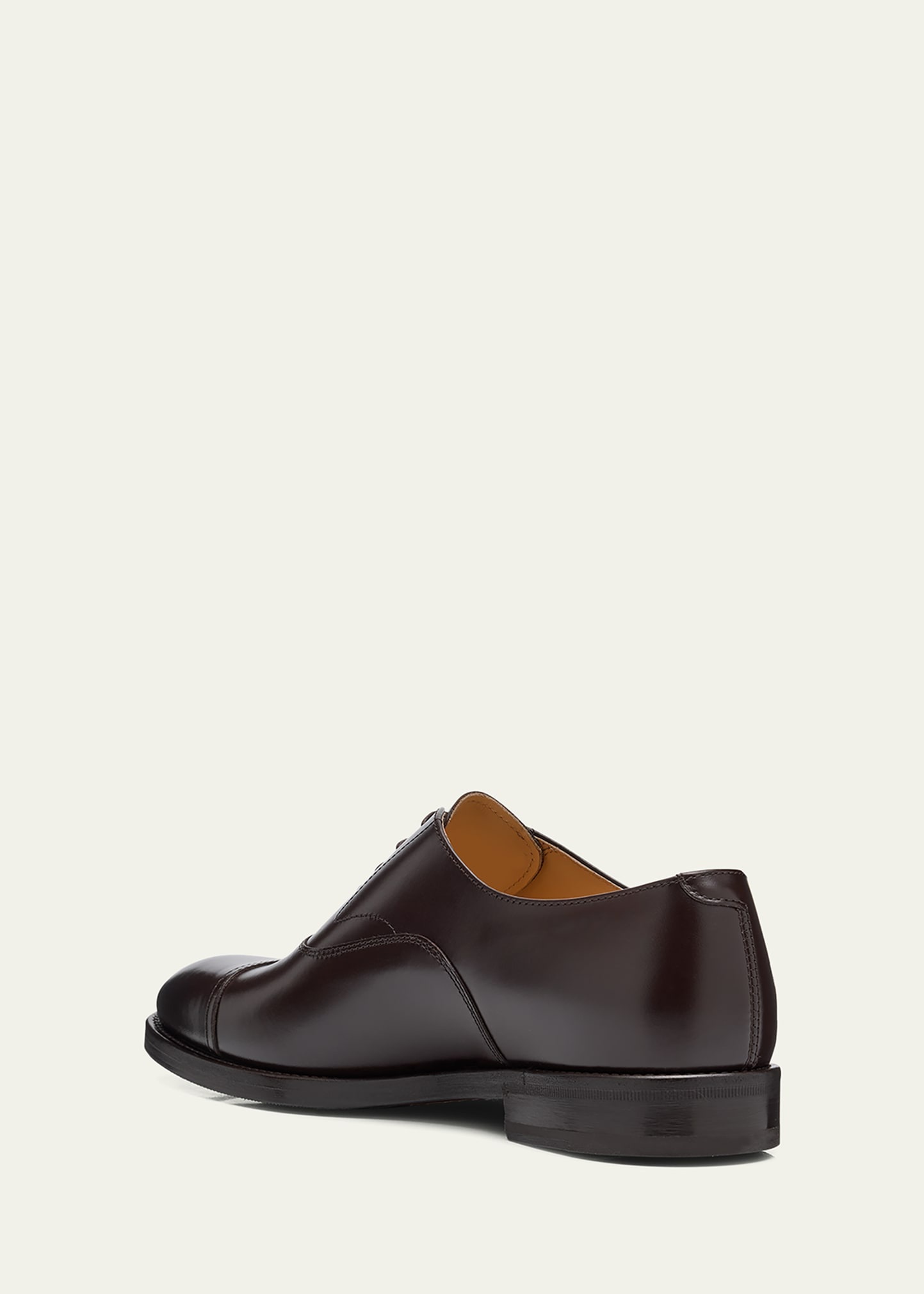 Men's Calf Leather Cap-Toe Oxfords - 3
