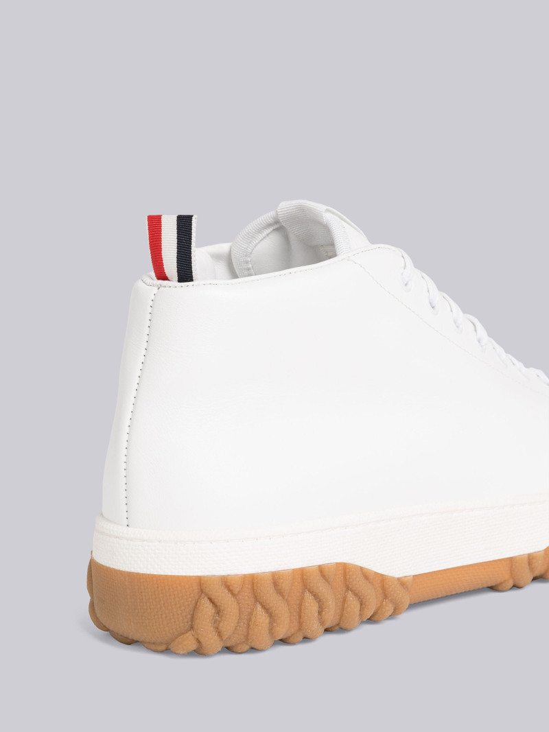 Thom Browne Cable Knit Sole Mid Top Court Sneaker outlook