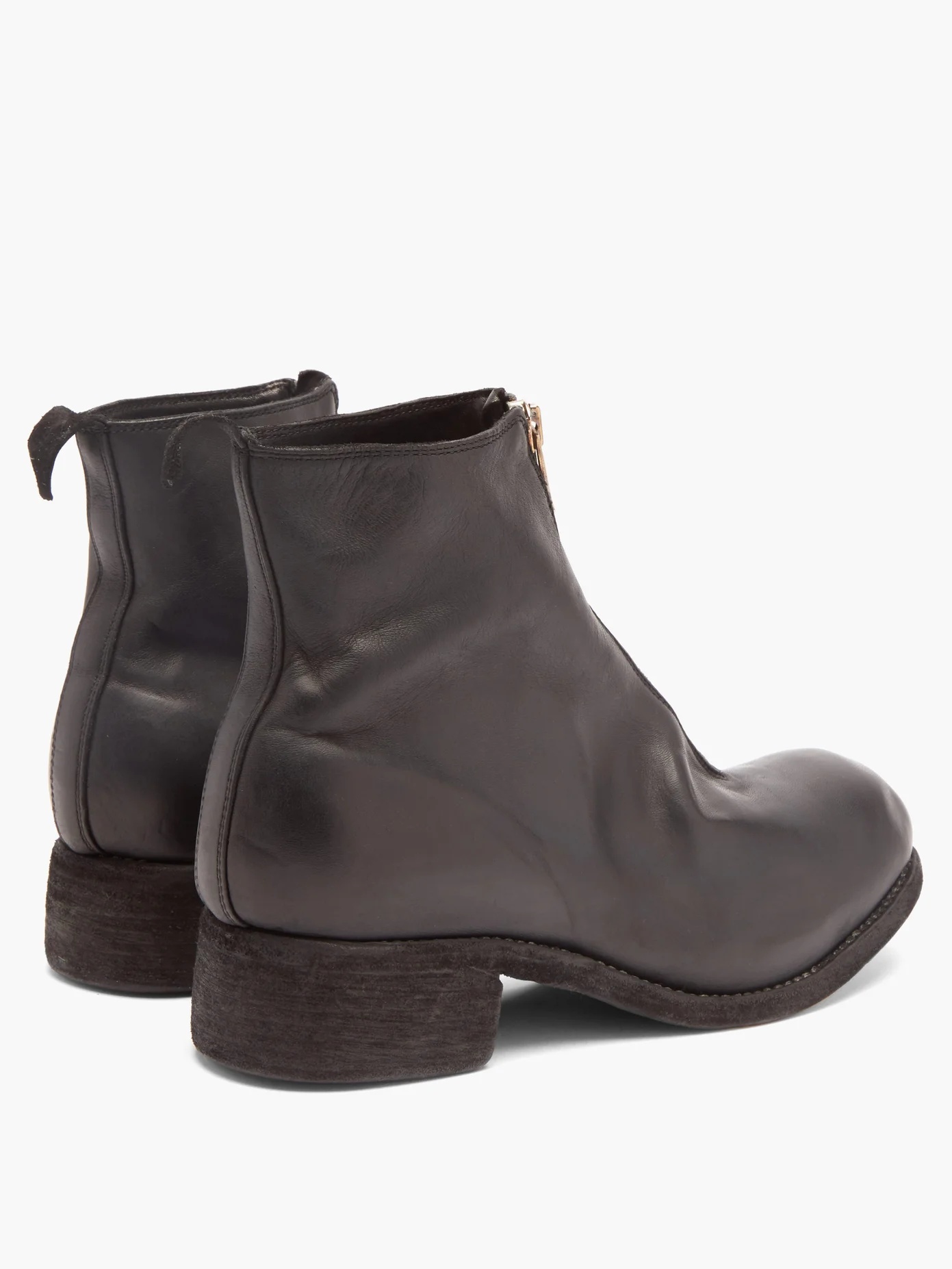 Zip-front supple-leather boots - 4