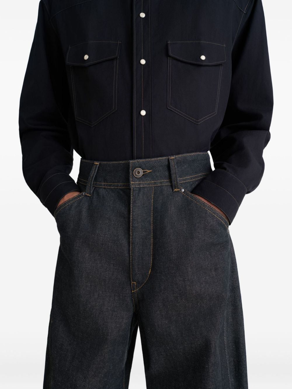 Twisted Workwear panel jeans - 3