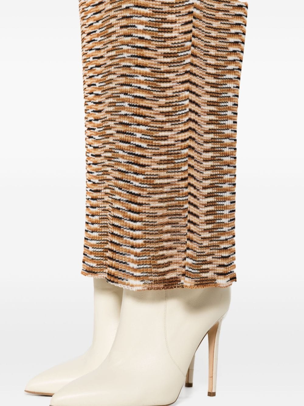 patterned-intarsia knit tube skirt - 5