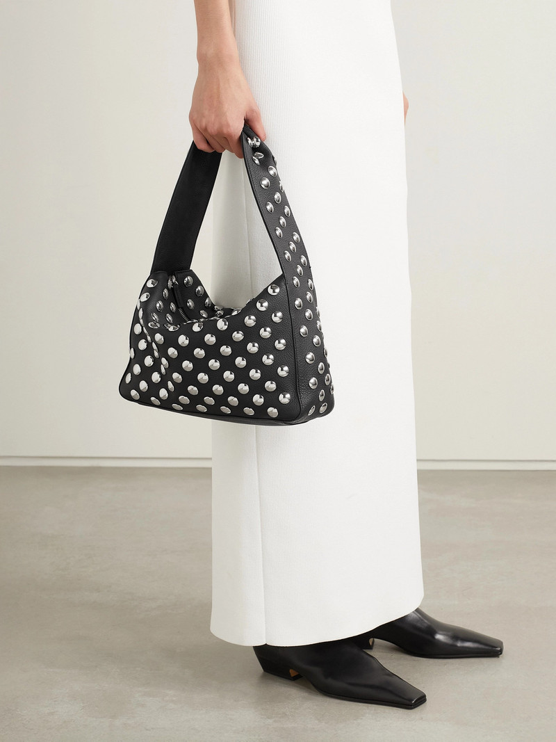 KHAITE Elena Studded Textured-leather Shoulder Bag outlook
