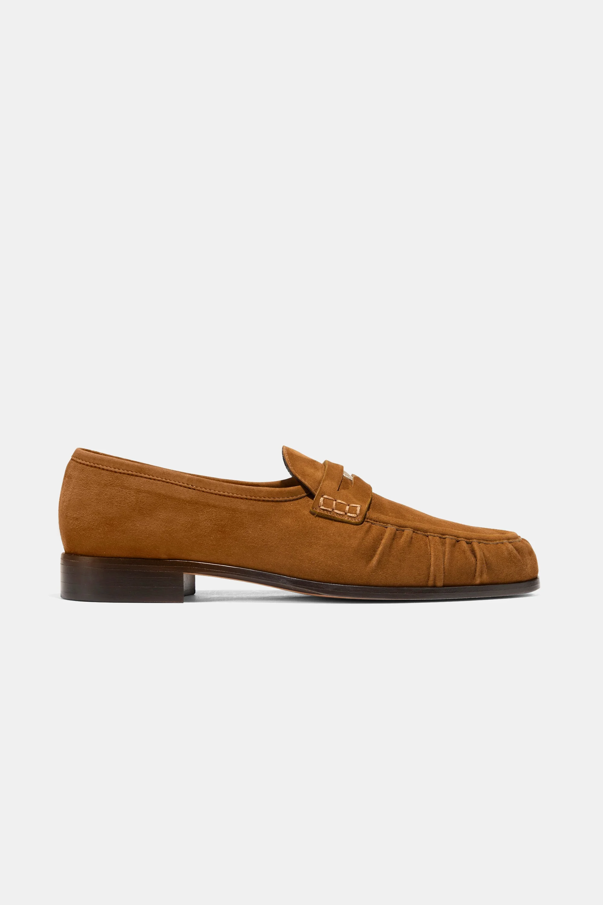 GIRONA PENNY LOAFER IN CAMEL SUEDE - 1