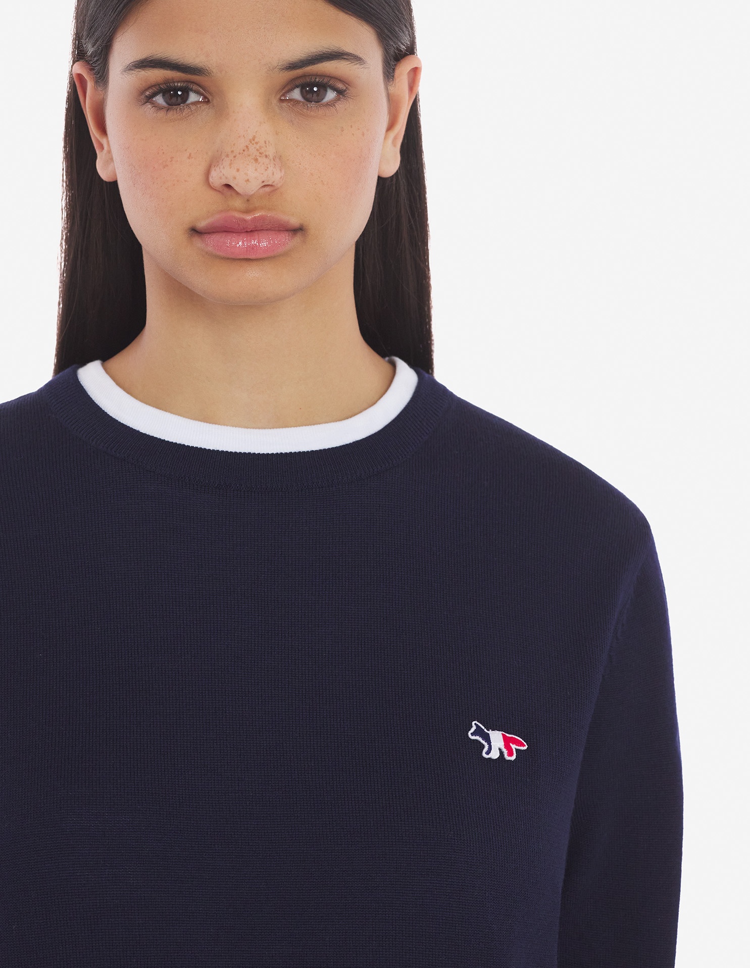 TRICOLOR FOX PATCH CLASSIC R-NECK JUMPER - 8