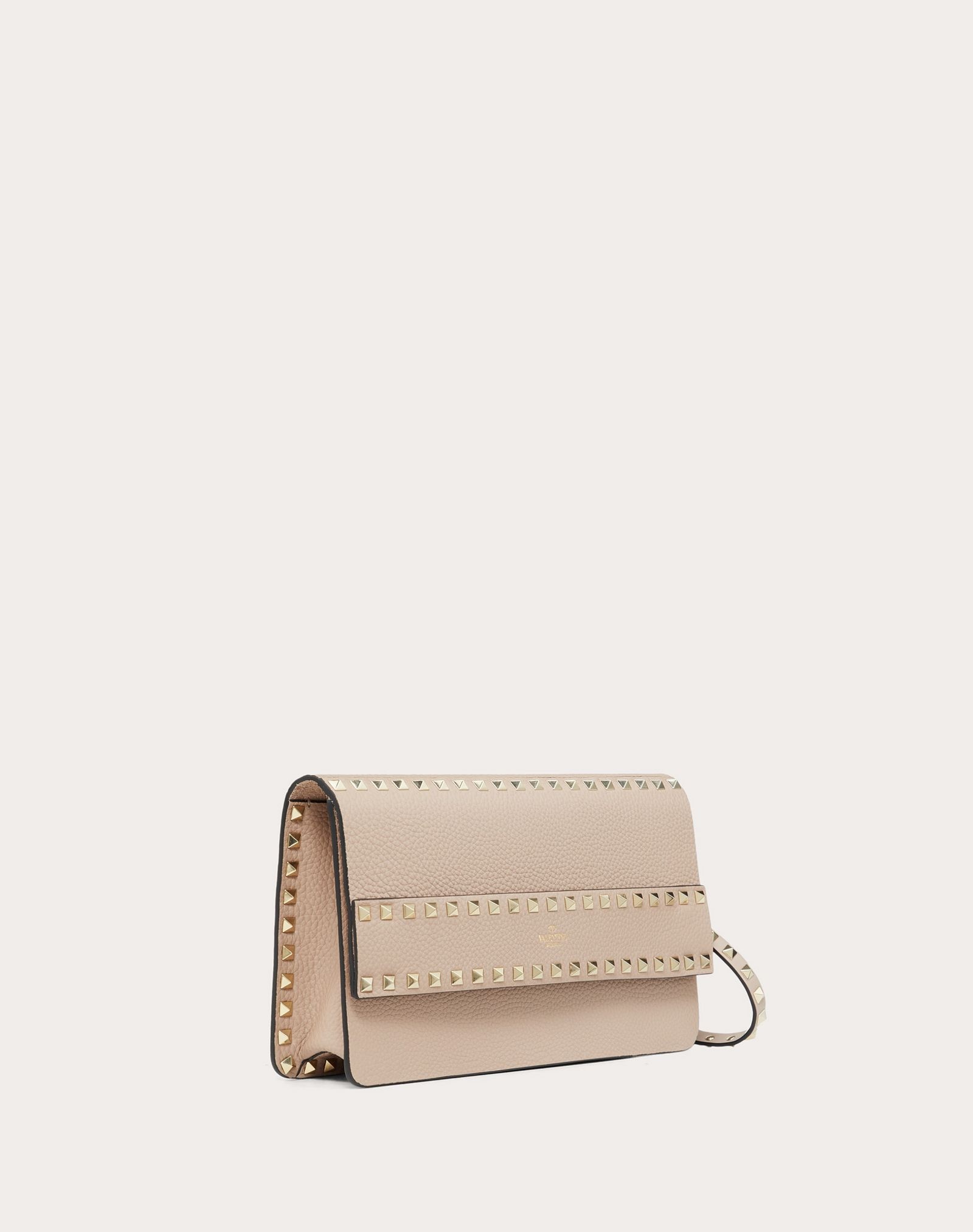 Rockstud Grainy Calfskin Clutch - 2