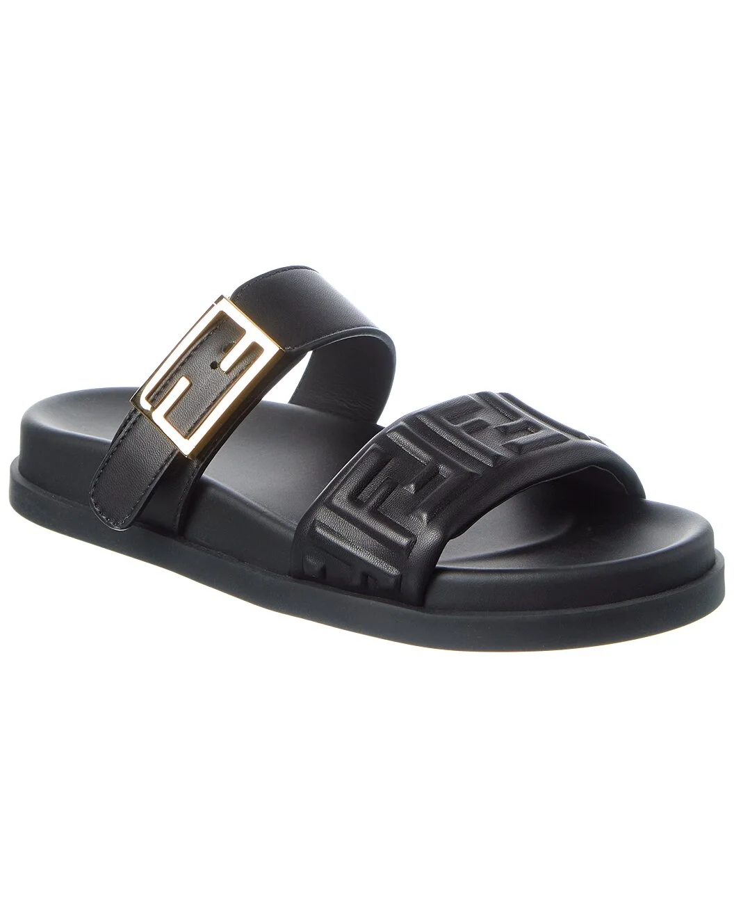 FENDI Feel FF Leather Sandal - 1