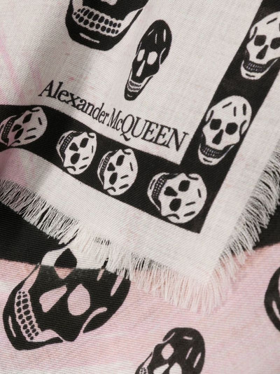 Alexander McQueen skull-print lightweight wool scarf outlook