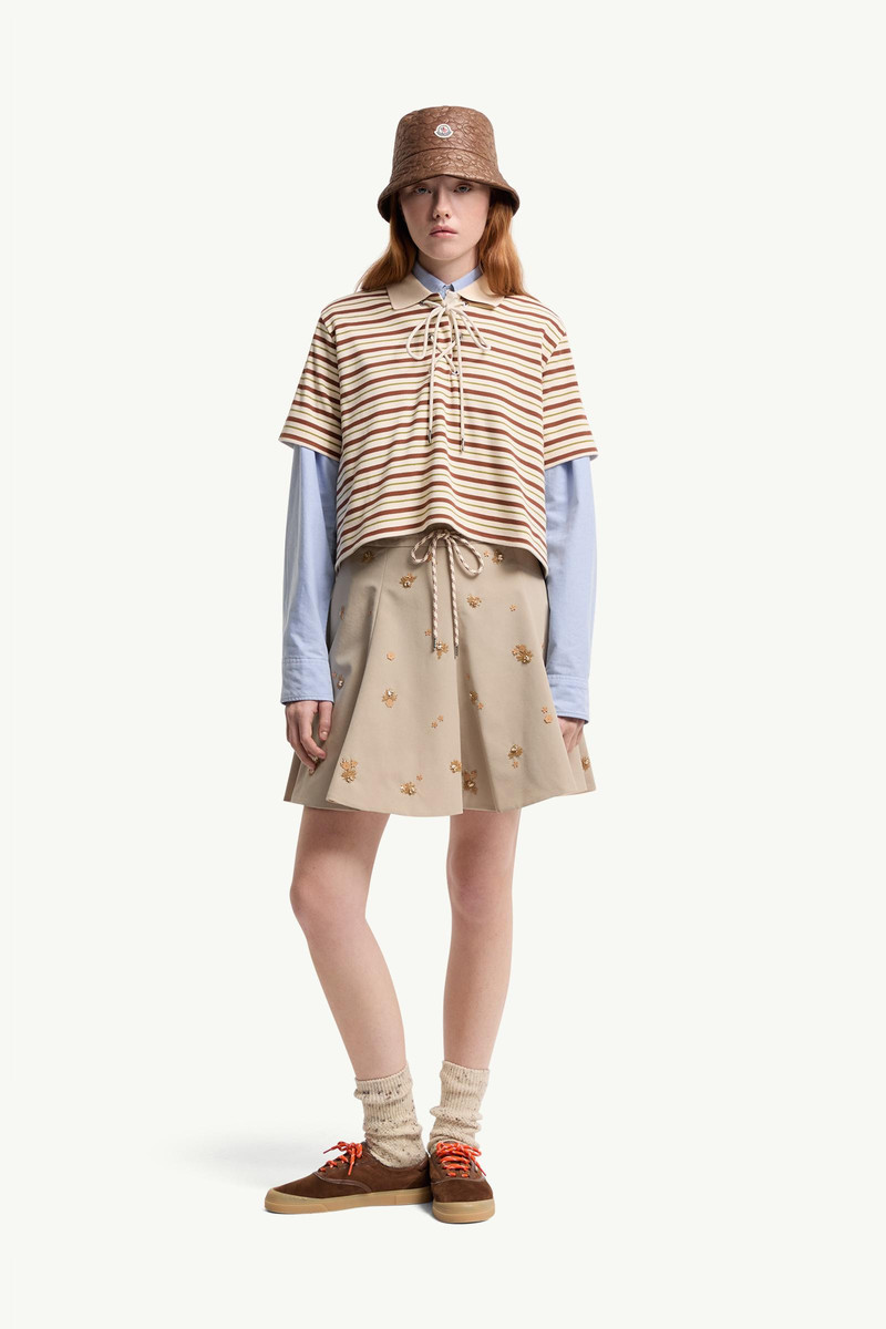 Moncler Striped Cotton Polo Shirt outlook