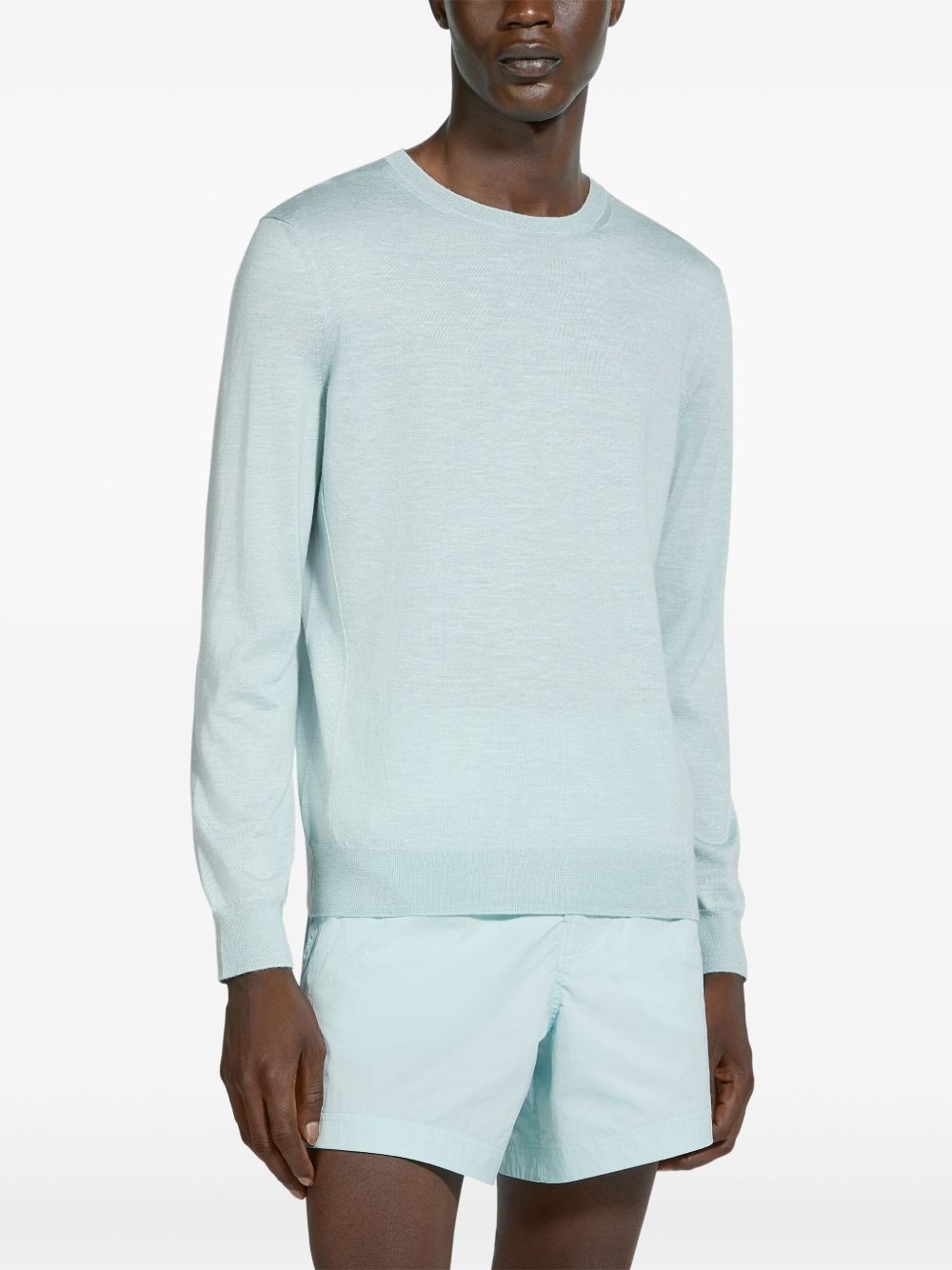 mélange crew-neck sweater - 2