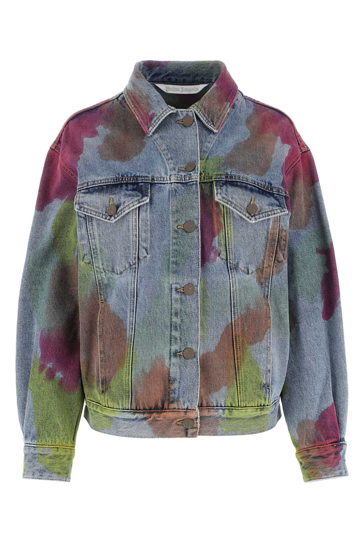 Palm Angels Women Multicolor Denim Oversize Jacket - 1