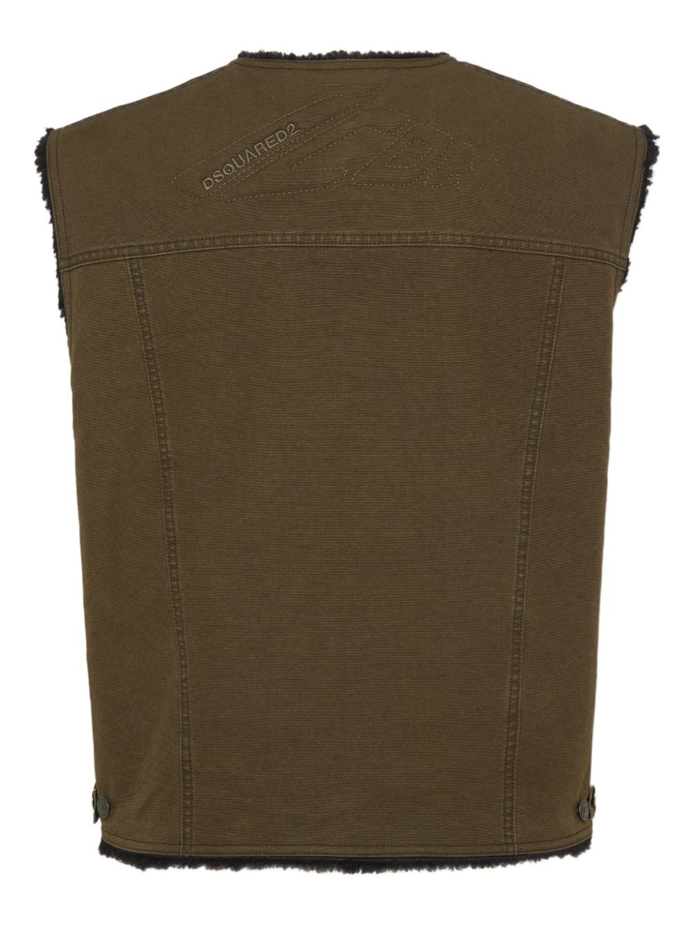 logo-embroidered gilet - 2