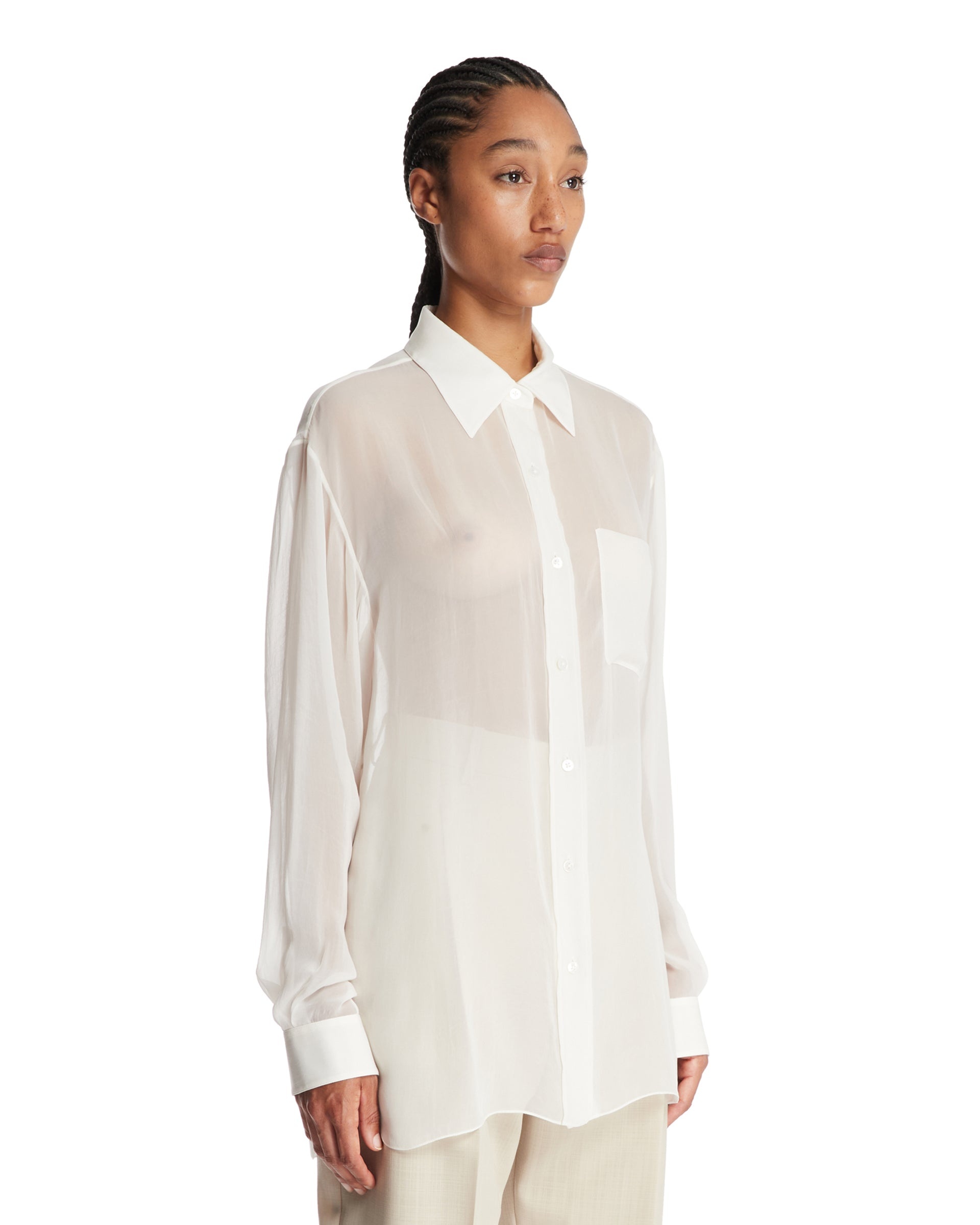White Nesson Cupro Shirt - 4