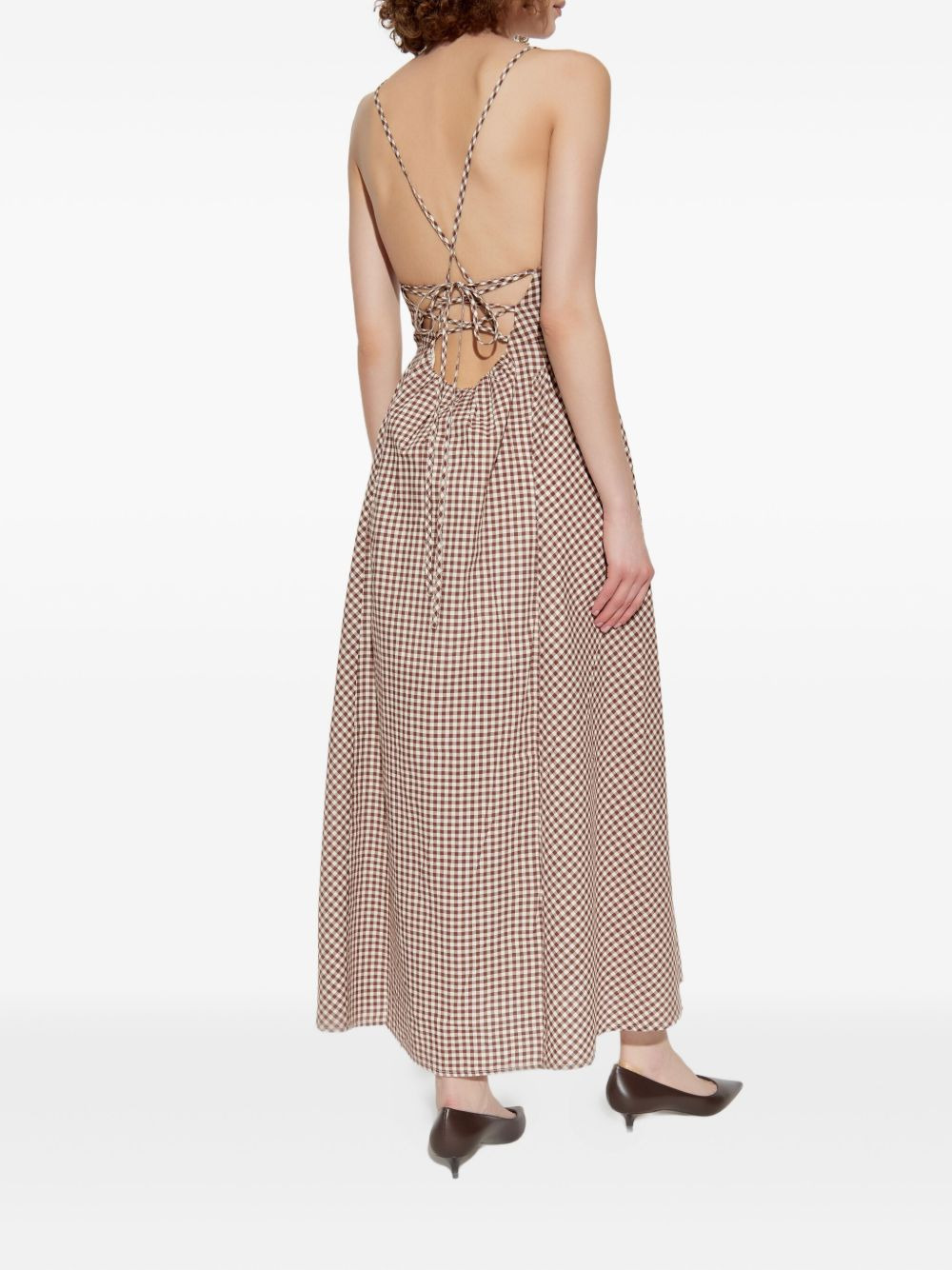 gingham check maxi dress - 3