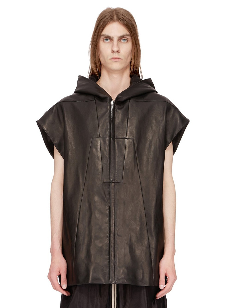 leather zipped gilet 1