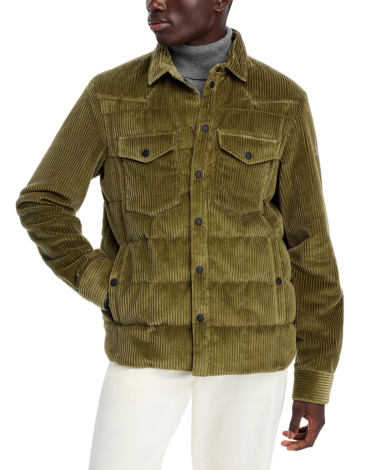 Gelt Corduroy Down Shirt Jacket - 1