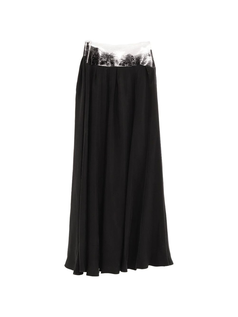Maison Margiela lace-trim pleated skirt outlook