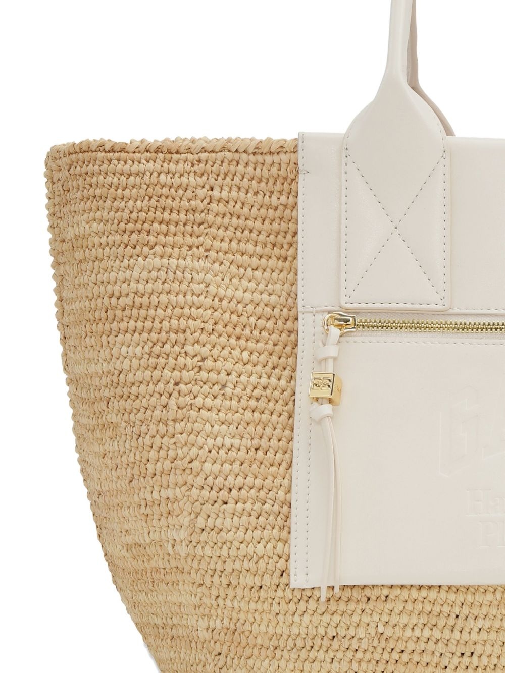 medium raffia tote bag - 6