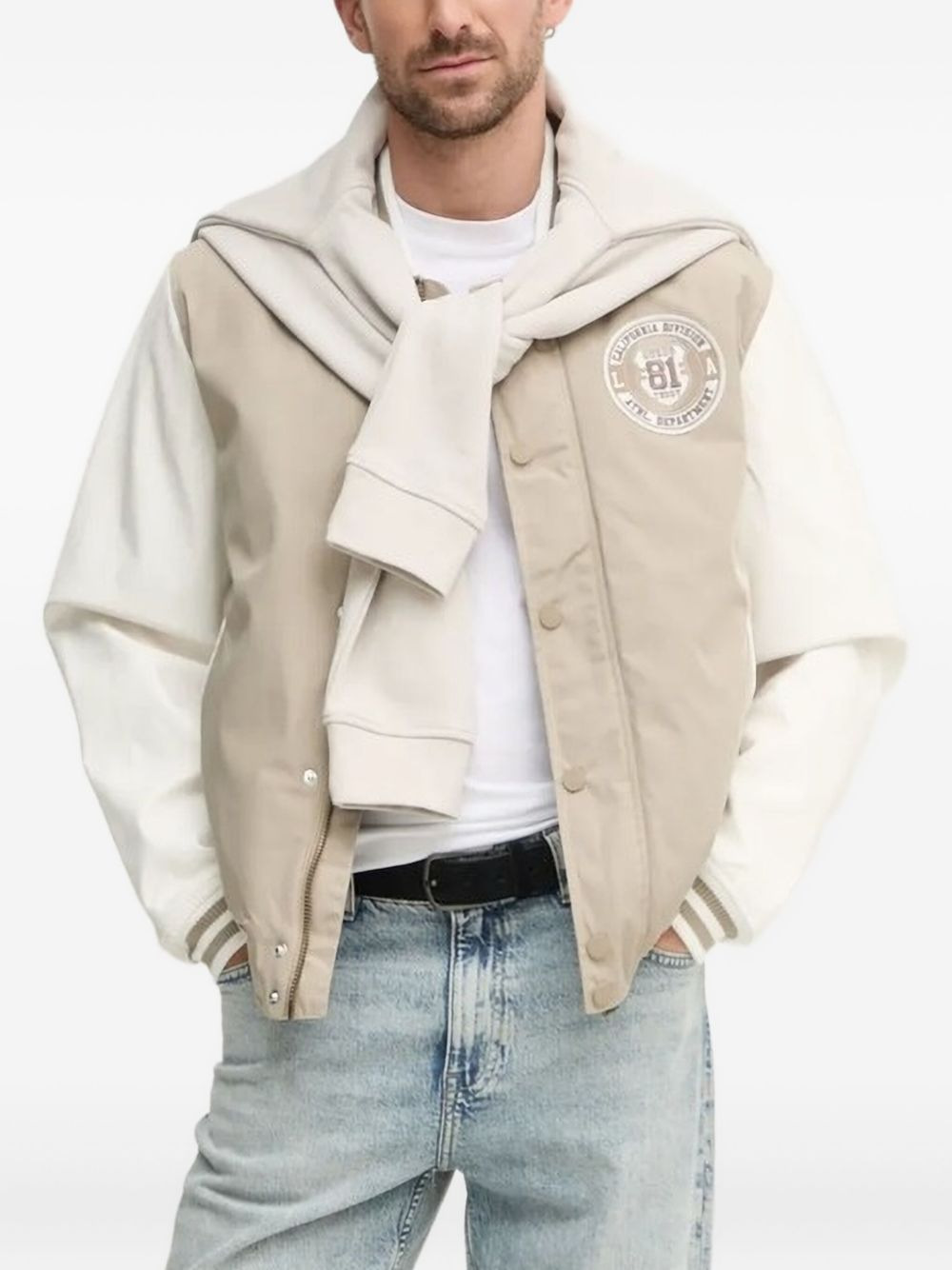 baseball-style embroidered jacket - 1