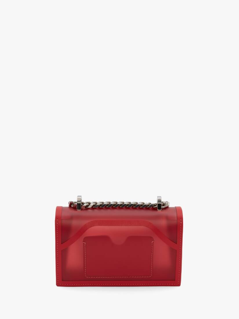 Mini Jewelled Satchel in Coral - 3