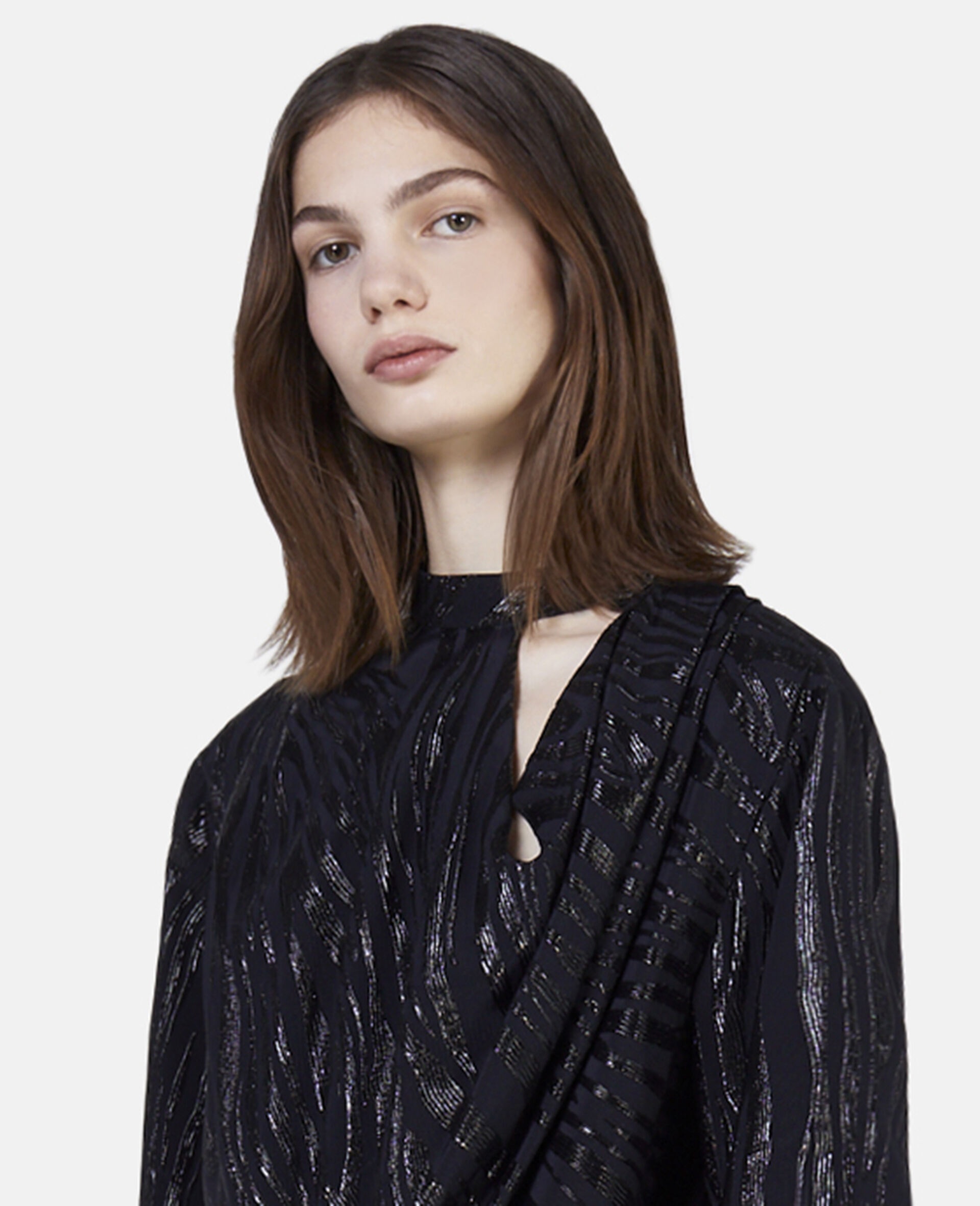 Woodgrain Print Lurex Jumpsuit - 4