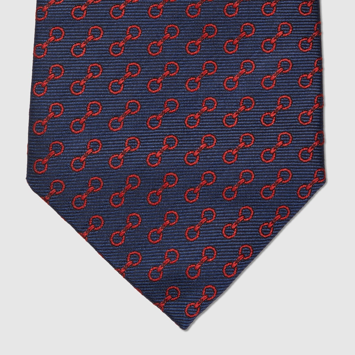 Horsebit silk jacquard tie - 4