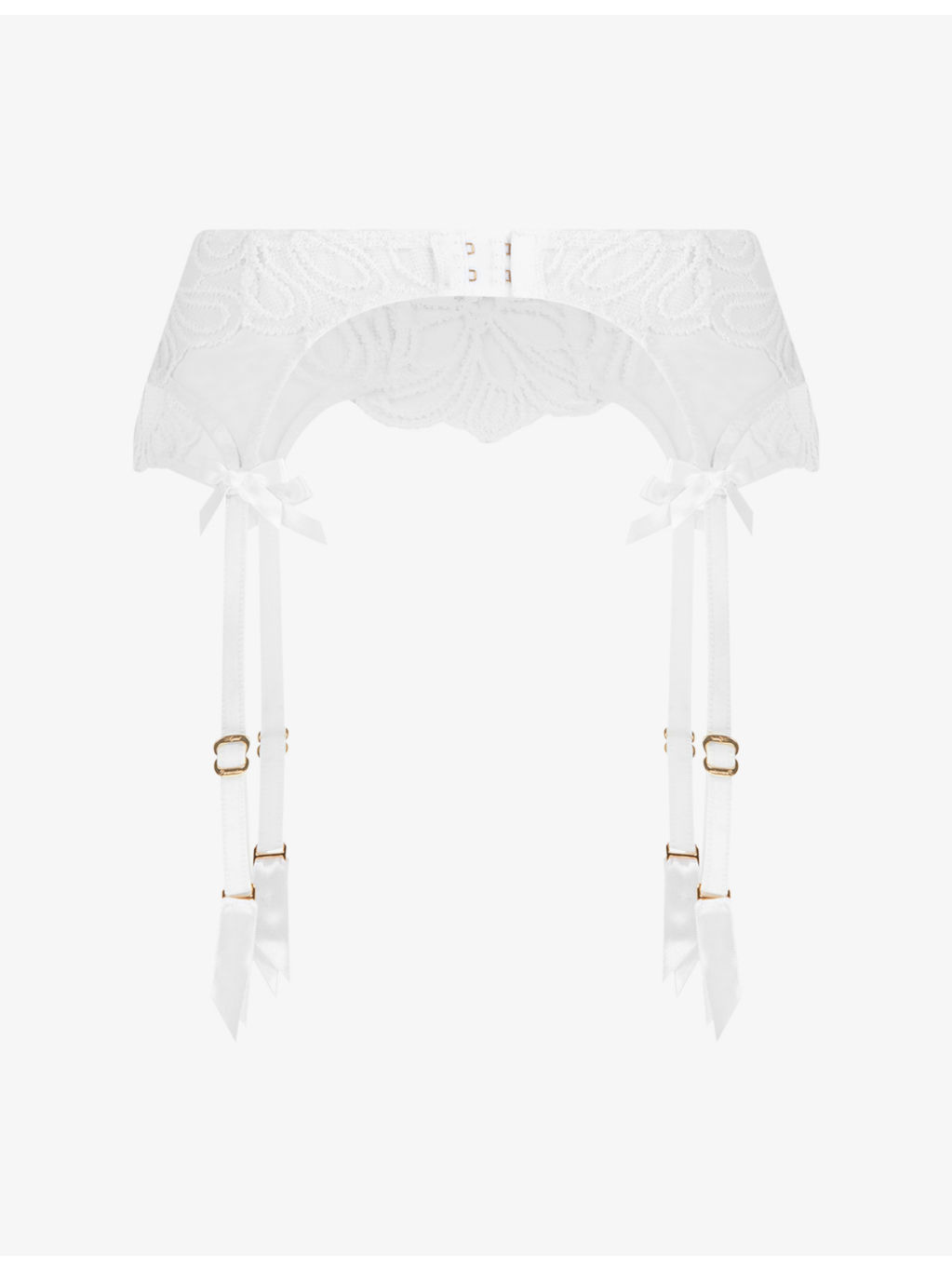 Nelle Embroidered Mesh Suspender Belt - 4