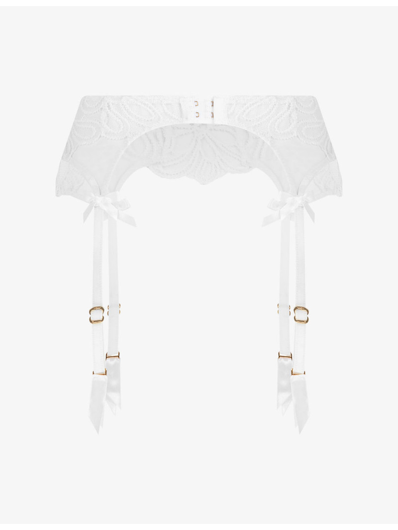 Nelle Embroidered Mesh Suspender Belt 4