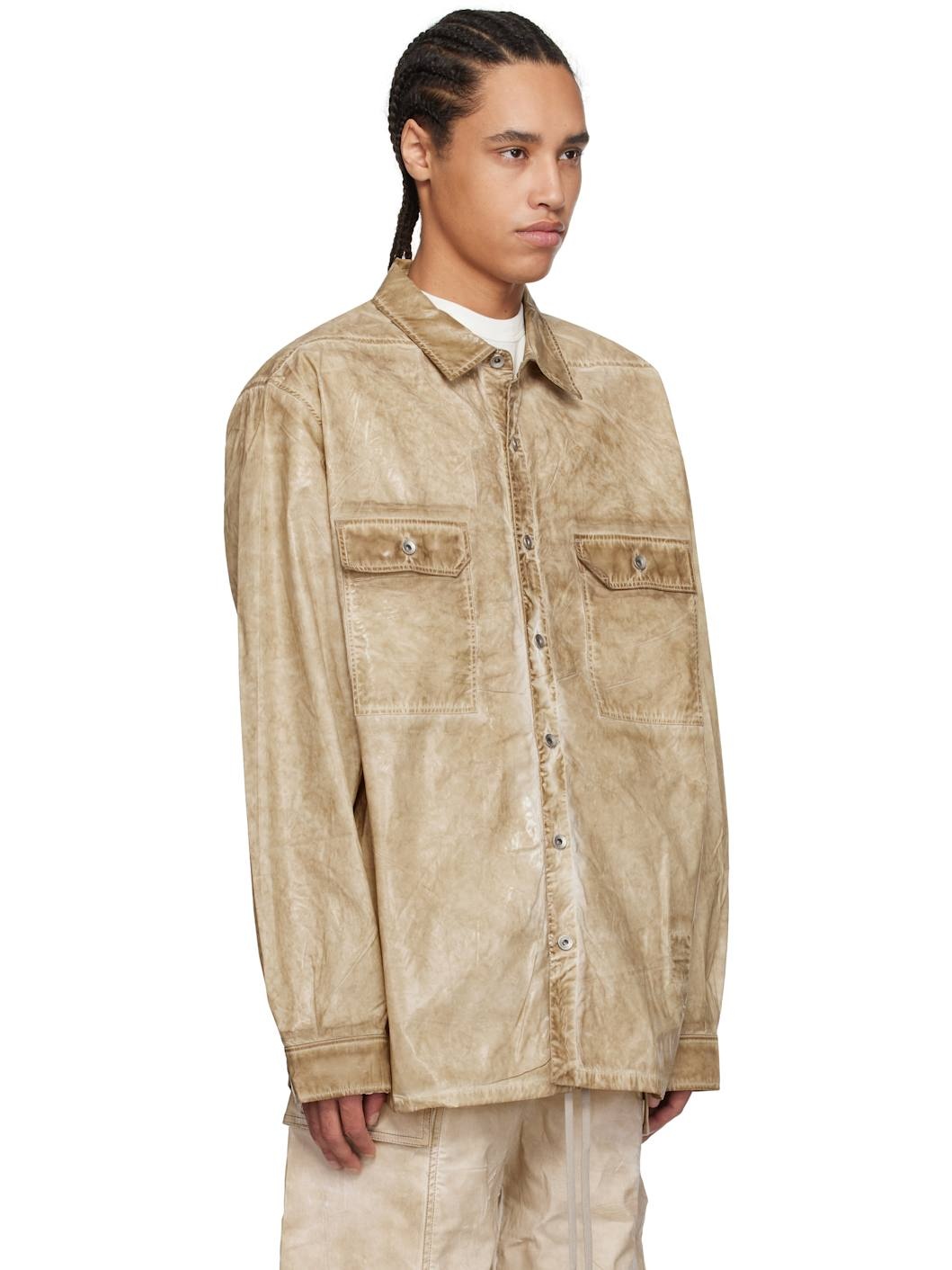 Beige Hollywood Jumbo Overshirt - 2