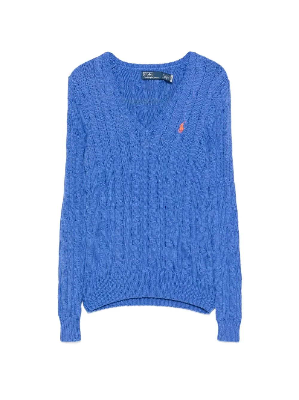cable-knit V-neck sweater - 1