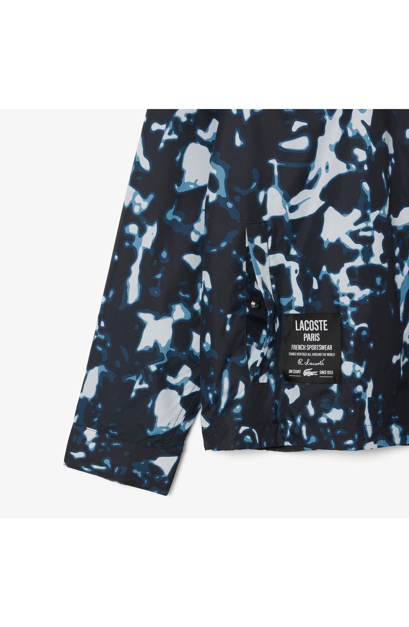 Lacoste Elevated Tennis Water Repellent Zip Jacket in Black/Limestone-Calluna at Nordstrom - 8
