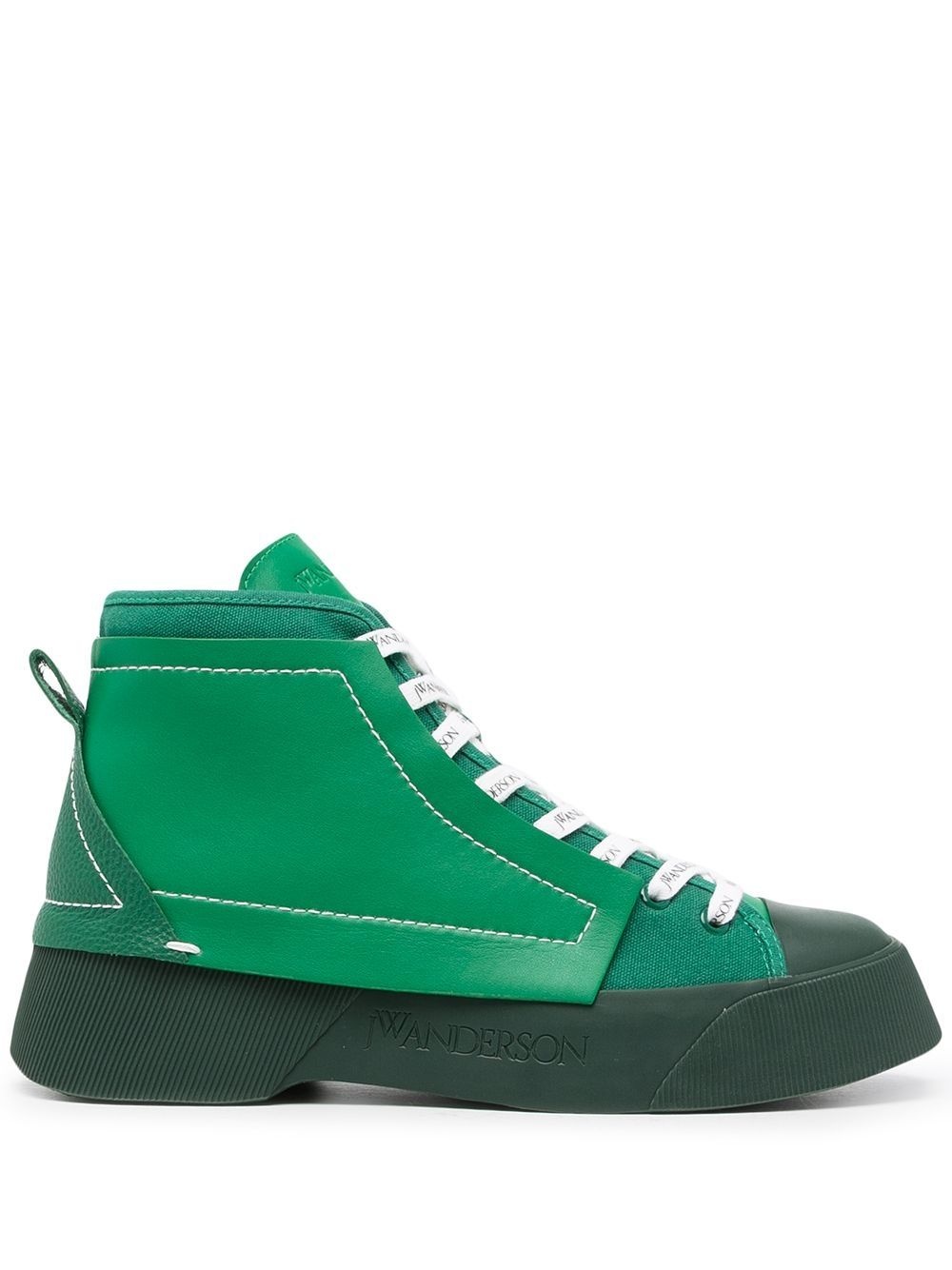 panelled high-top sneakers - 1