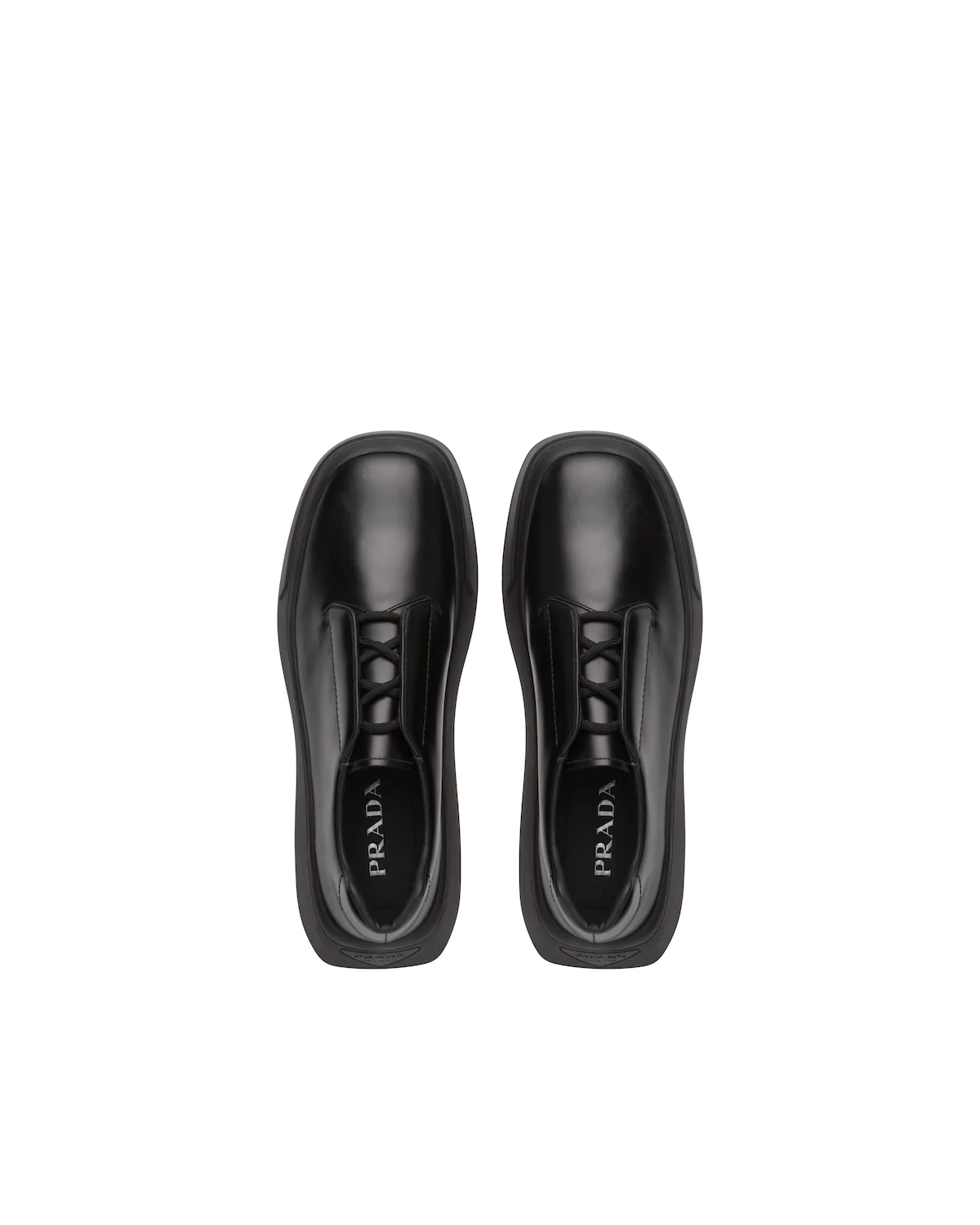 Brushed leather derby shoes - 3