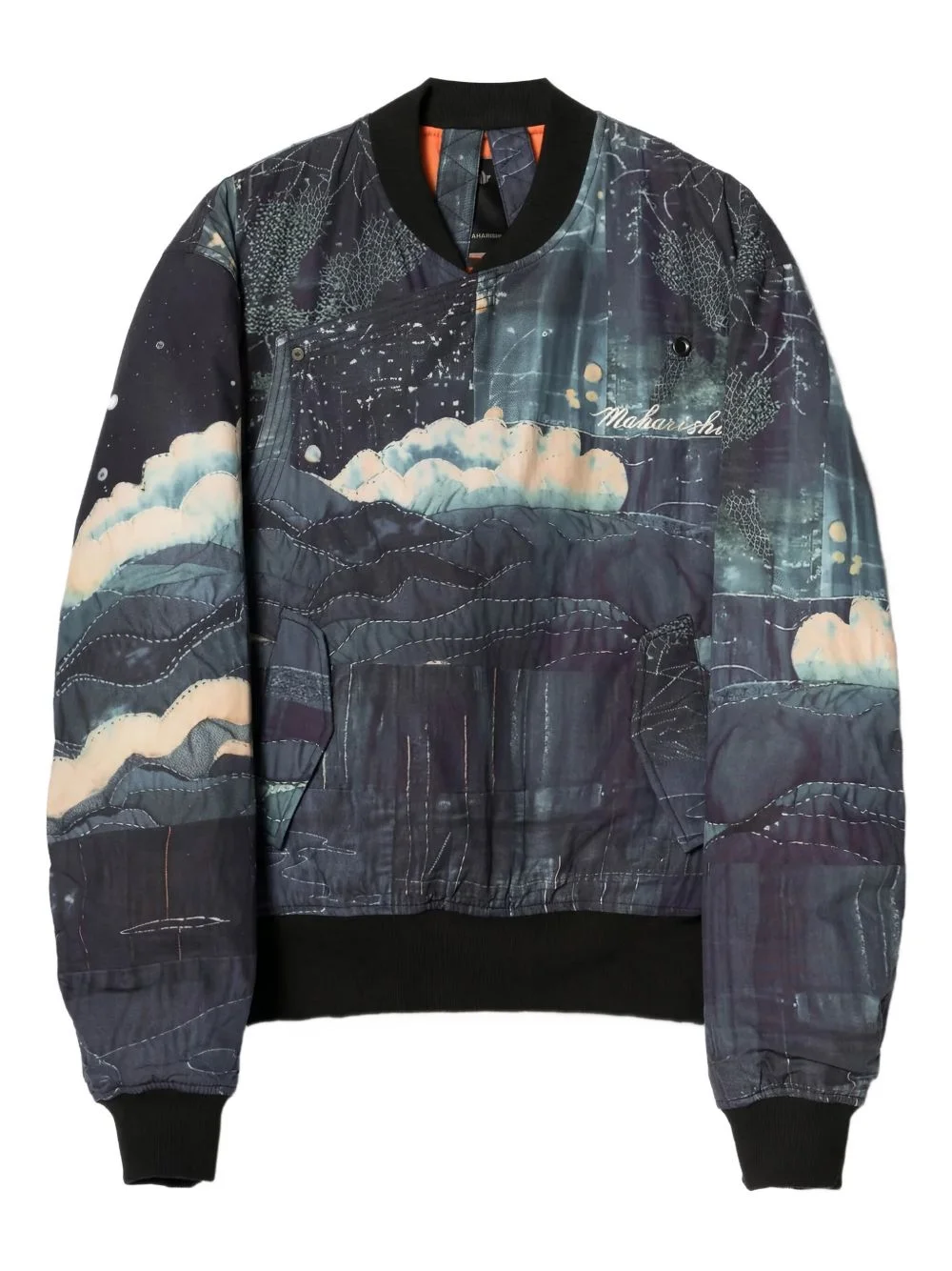 6227 Boro Crane Monk MA1 printed bomber jacket - 1