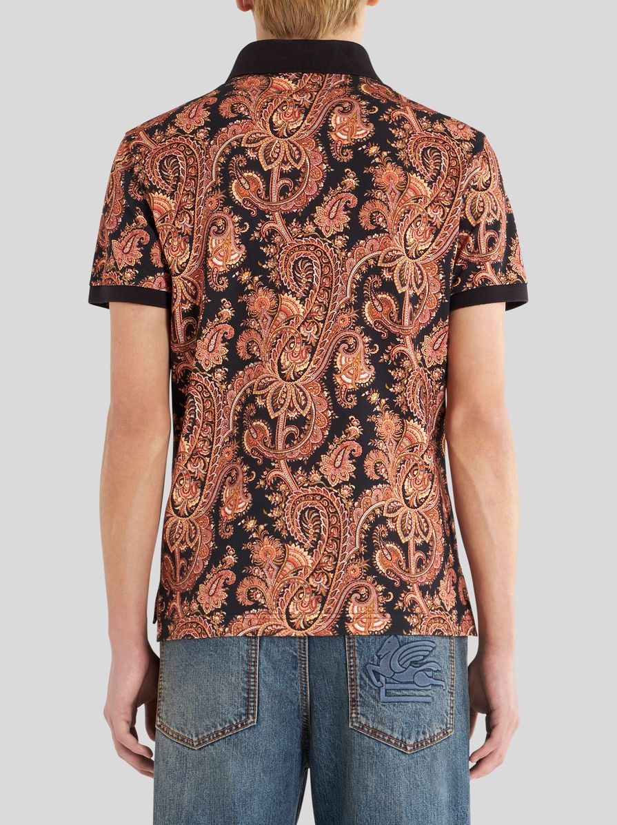 PAISLEY COTTON POLO SHIRT - 4