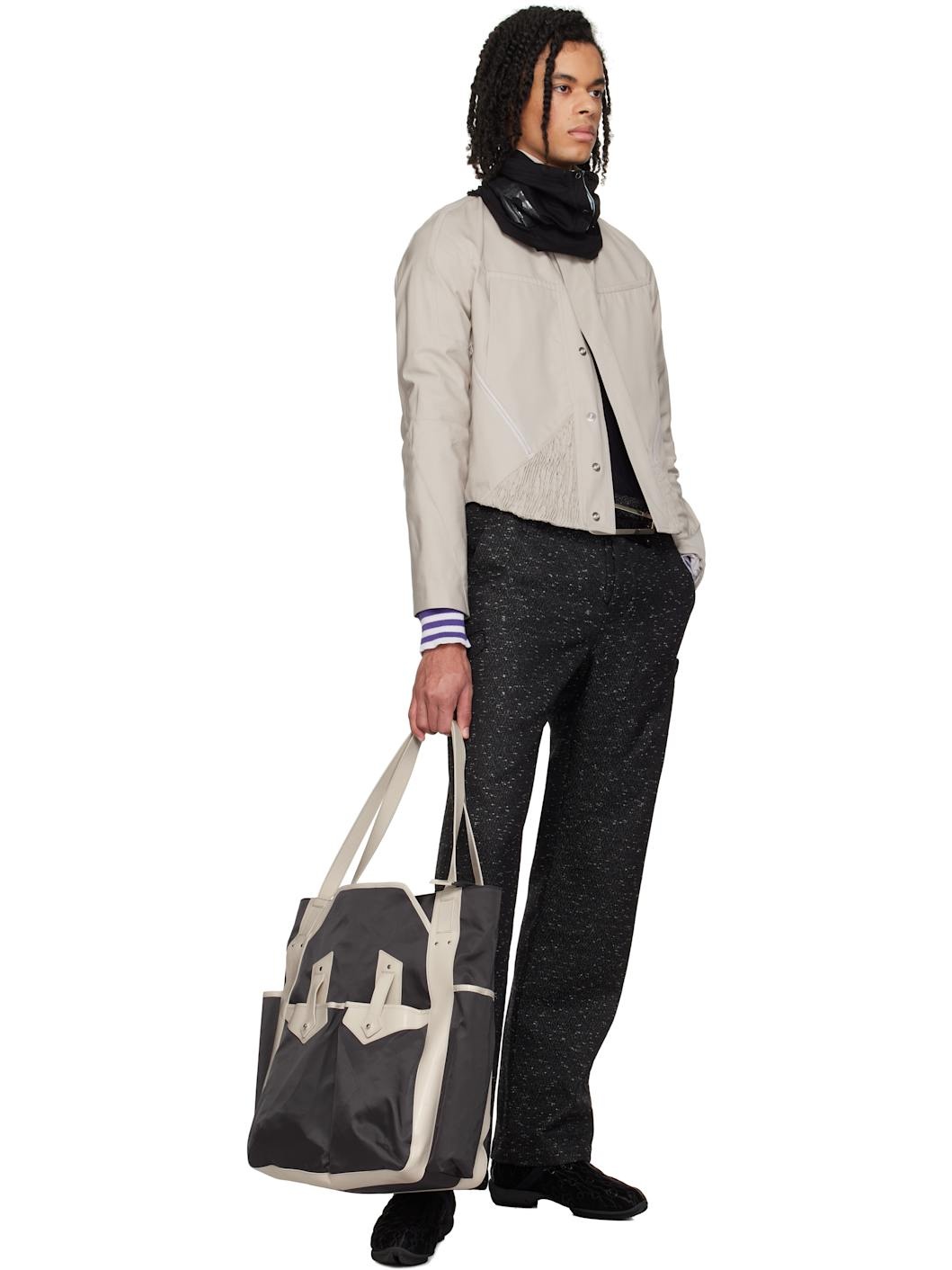 Gray & Off-White Inex Tote - 4