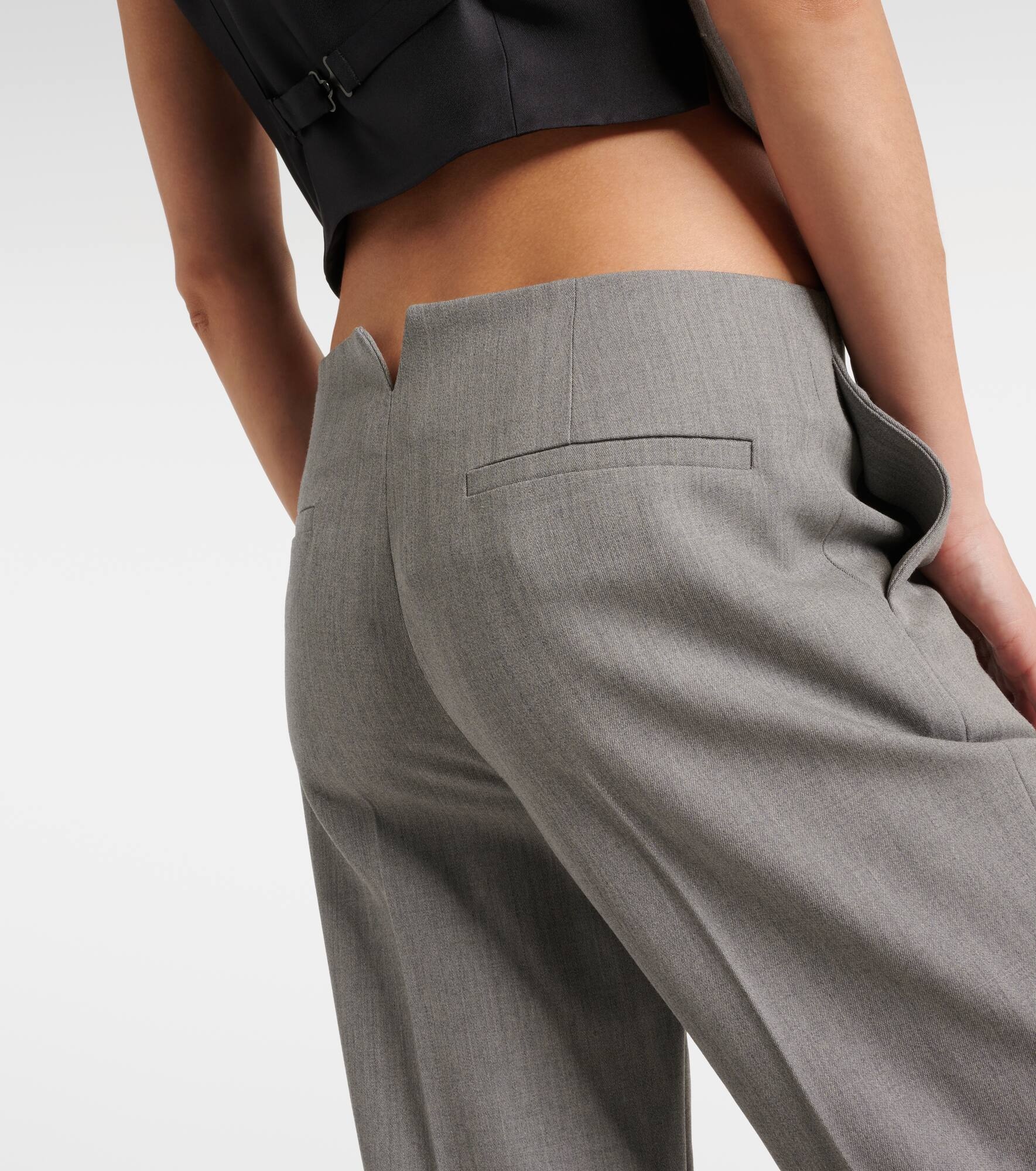 Wool wide-leg pants - 6