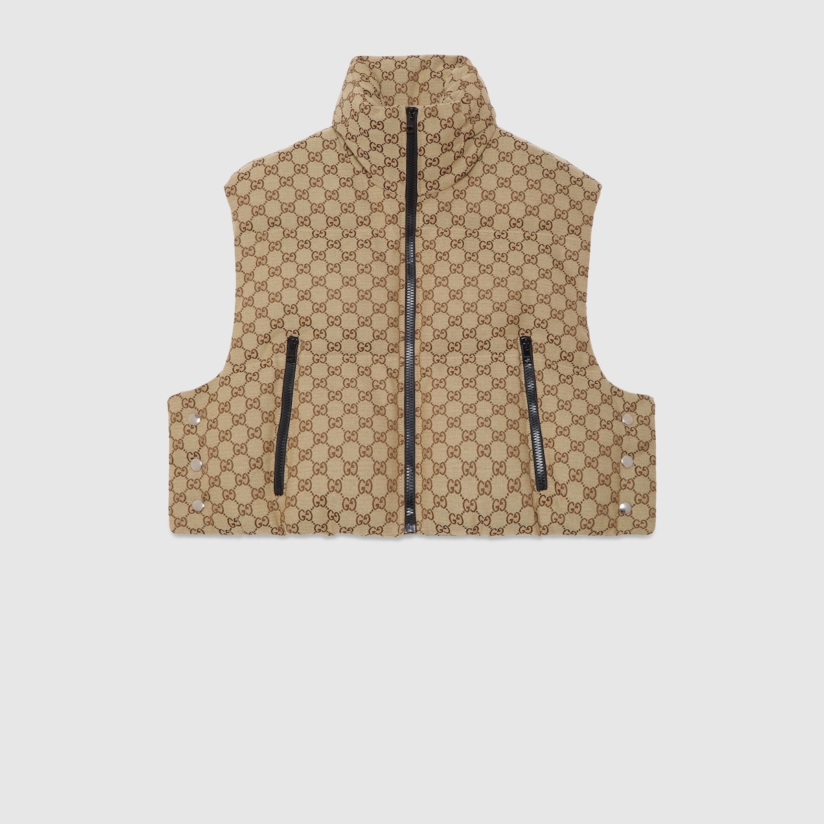 GG canvas padded vest - 1