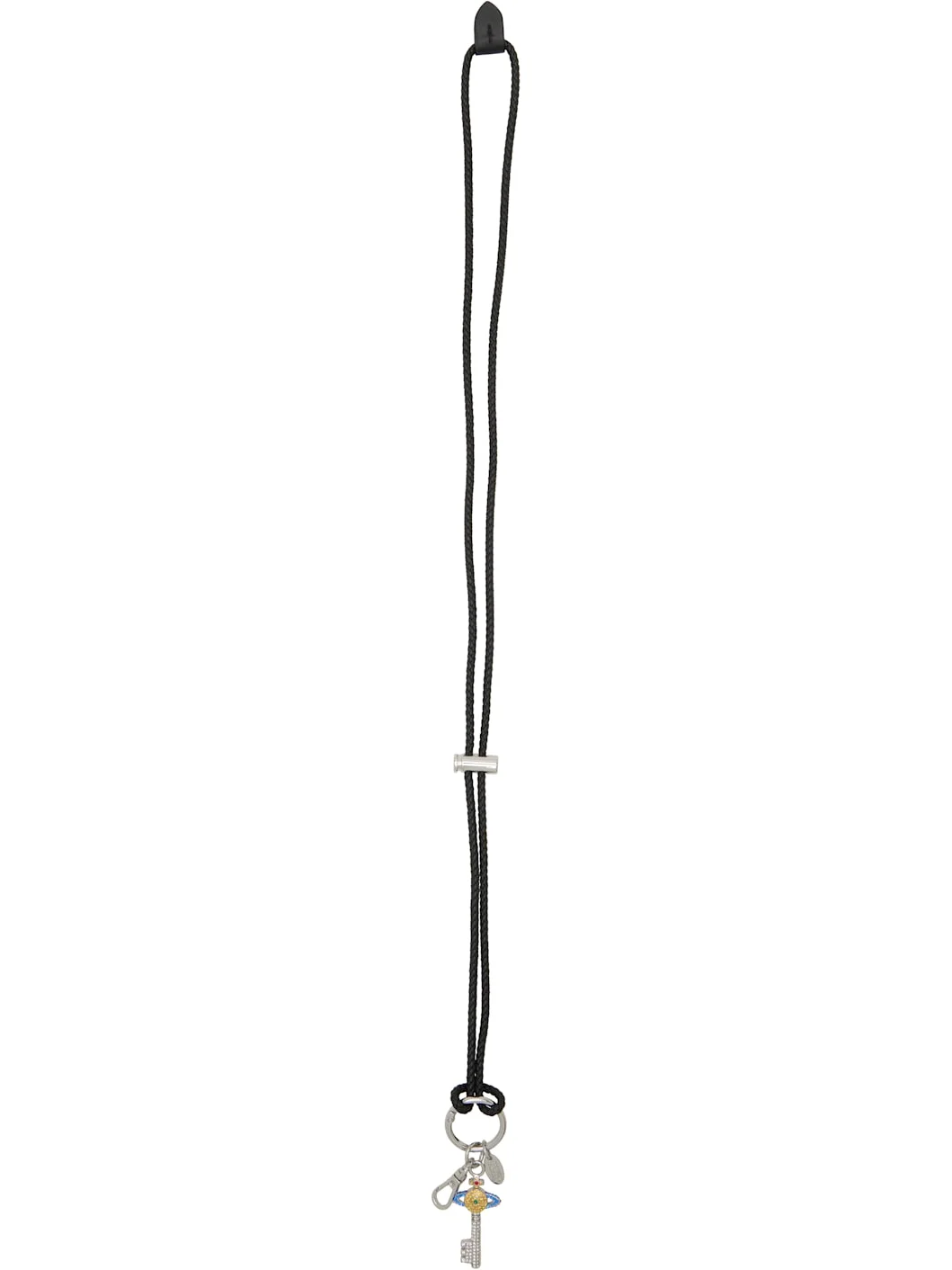 Silver Diamante Key Orb Keychain - 1