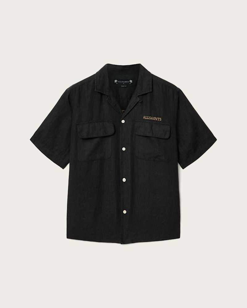 DUNLOE SHORT SLEEVE BOXY LINEN SHIRT 1
