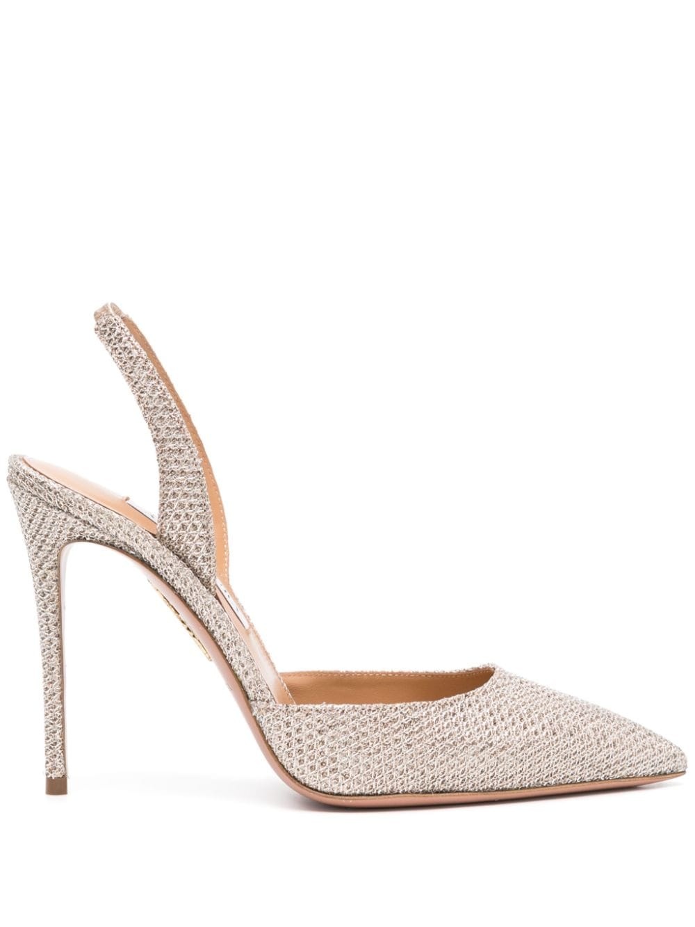 So Nude 105mm glittery pumps - 1