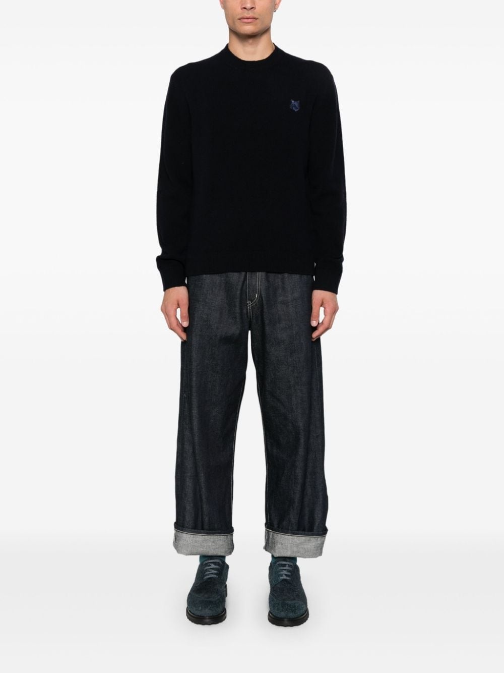 Bold Fox Head-patch sweater - 2